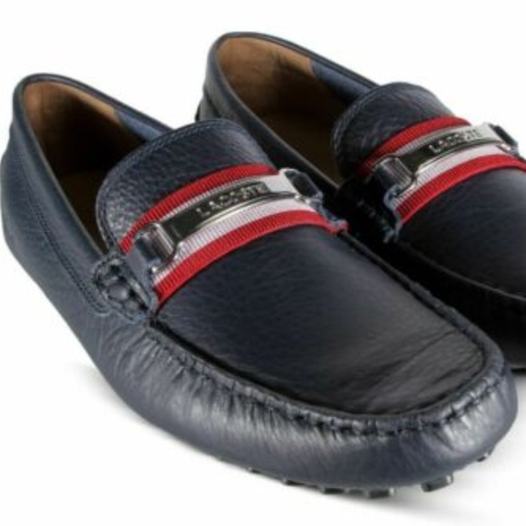 lacoste slip on leather